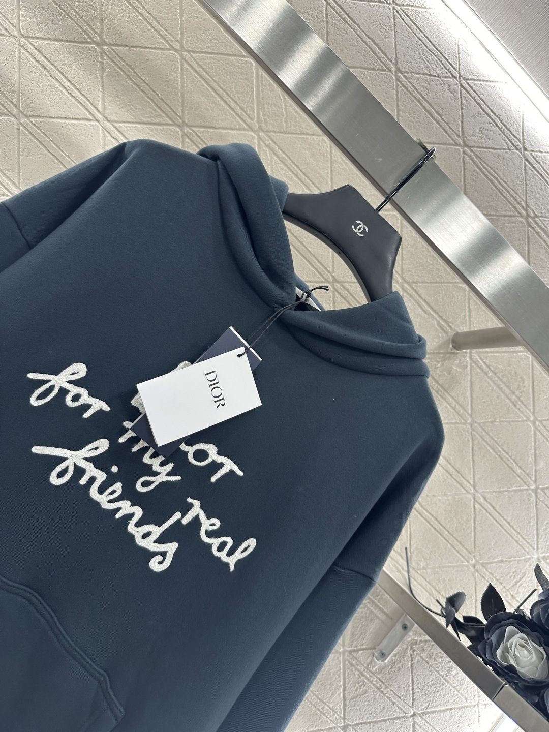 ♥Dio*♥2025新品上架 连帽字母卫衣定制YB原生全棉材质，柔软亲肤，久洗不易变形起球，质感十足，落