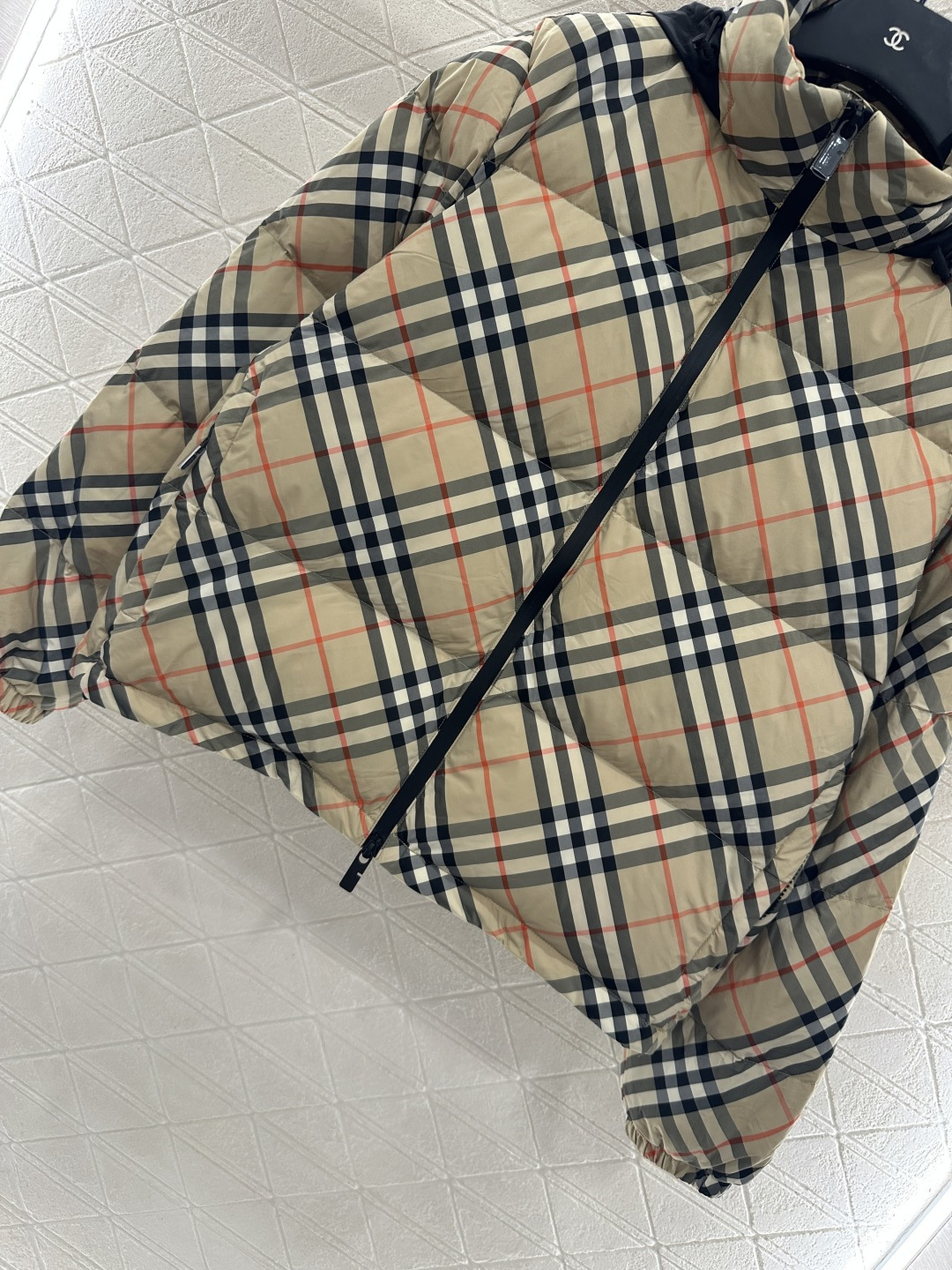 ♥BBR*♥2025新品上架 隐藏可拆卸连帽格纹羽绒服定制YB防风防水尼龙材质，质感上乘，隐藏可拆卸连帽