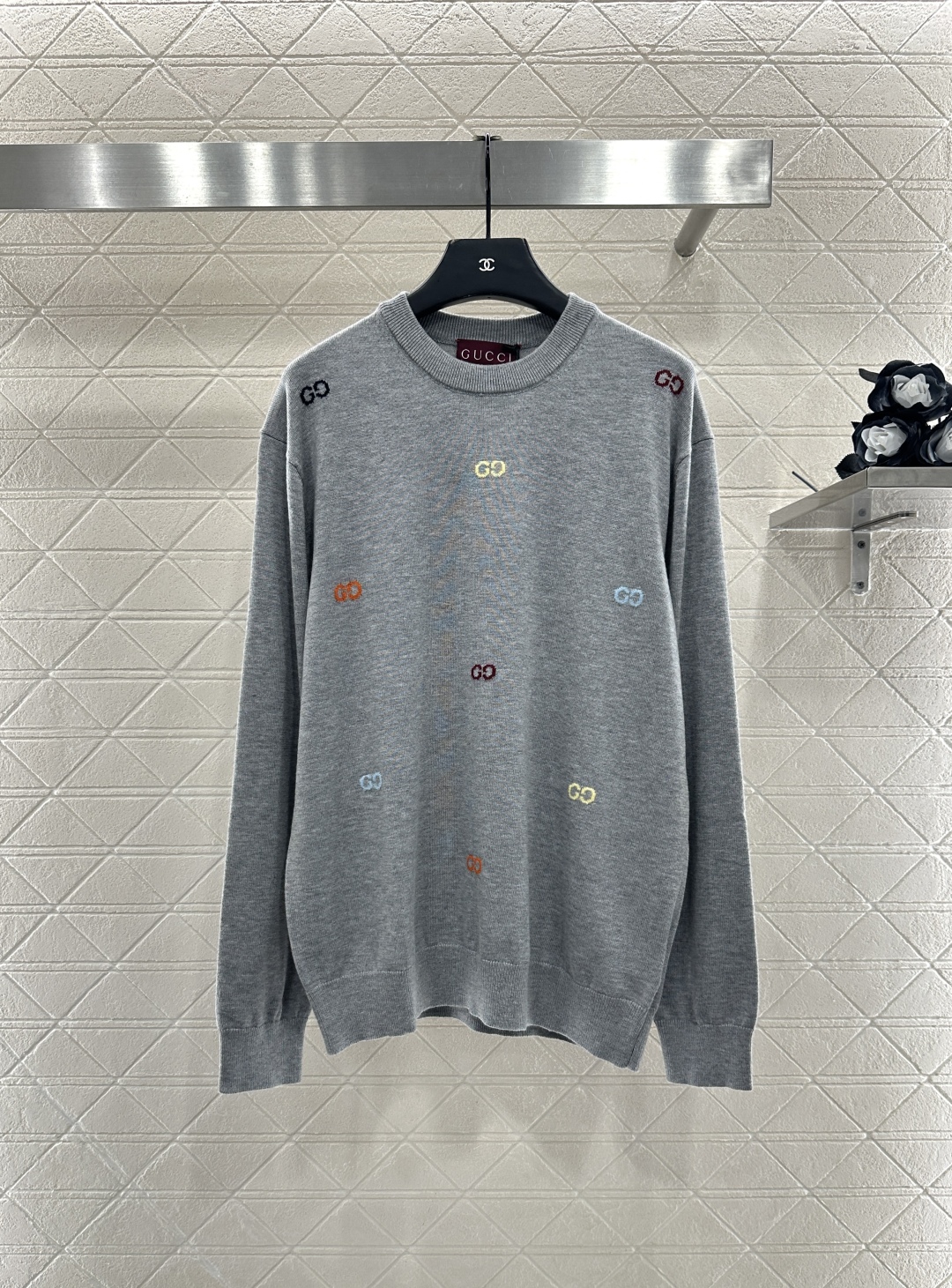 Gucci Wool Blend Sweater with Multicolor GG Motif, Crew Neck, Long Sleeve 1 cmp i1759407694971 6973 0 0