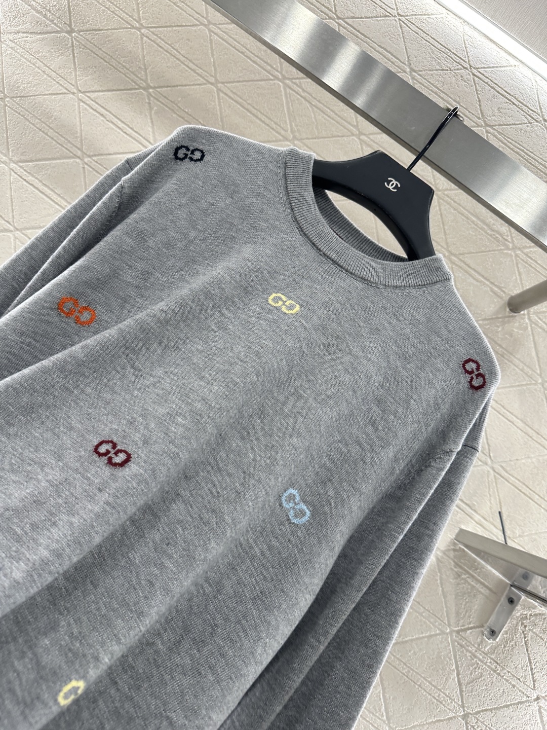 Gucci Wool Blend Sweater with Multicolor GG Motif, Crew Neck, Long Sleeve 6 cmp i1759407695767 3475 0 5