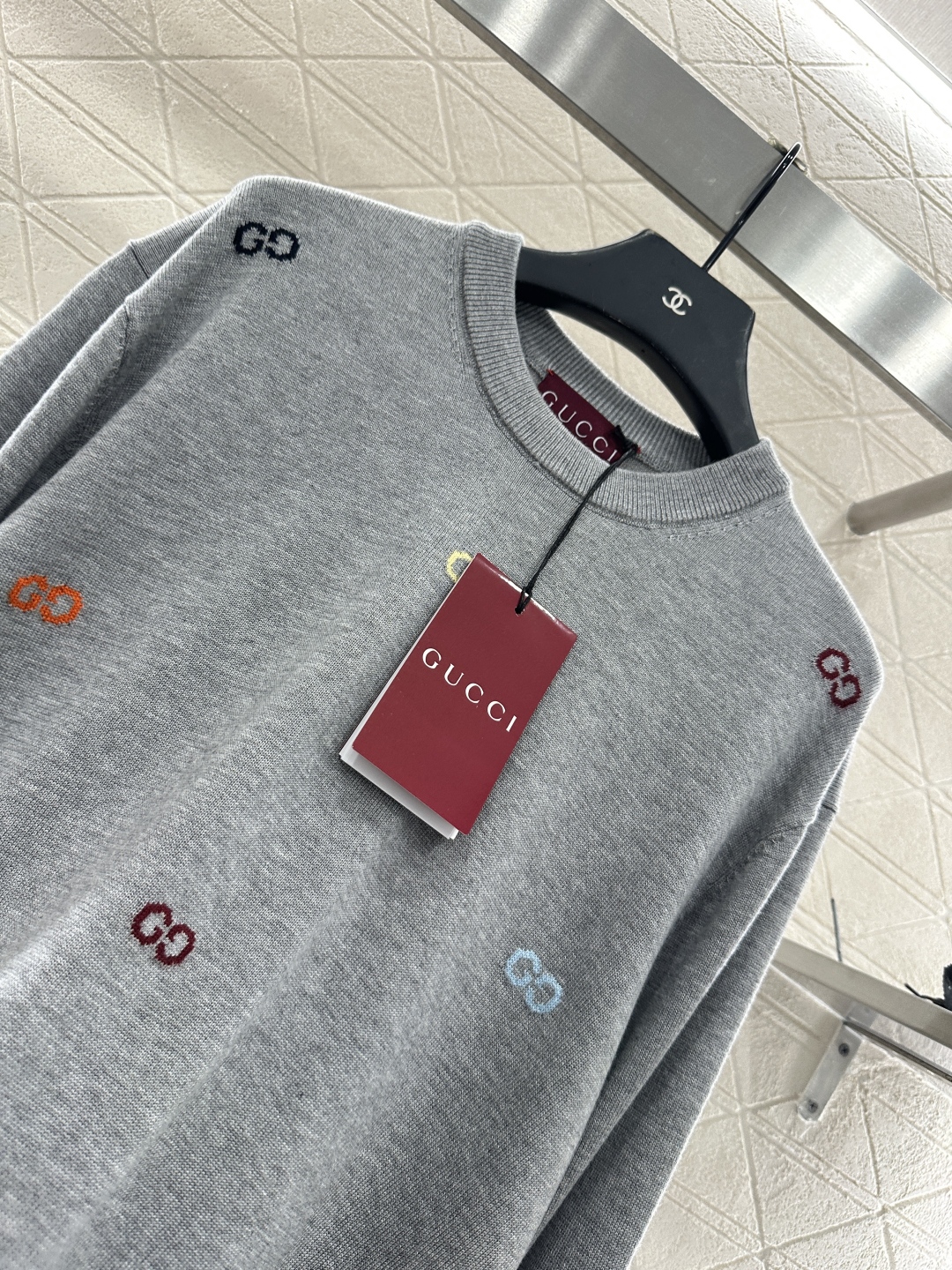Gucci Wool Blend Sweater with Multicolor GG Motif, Crew Neck, Long Sleeve 3 cmp i1759407696474 6219 0 2