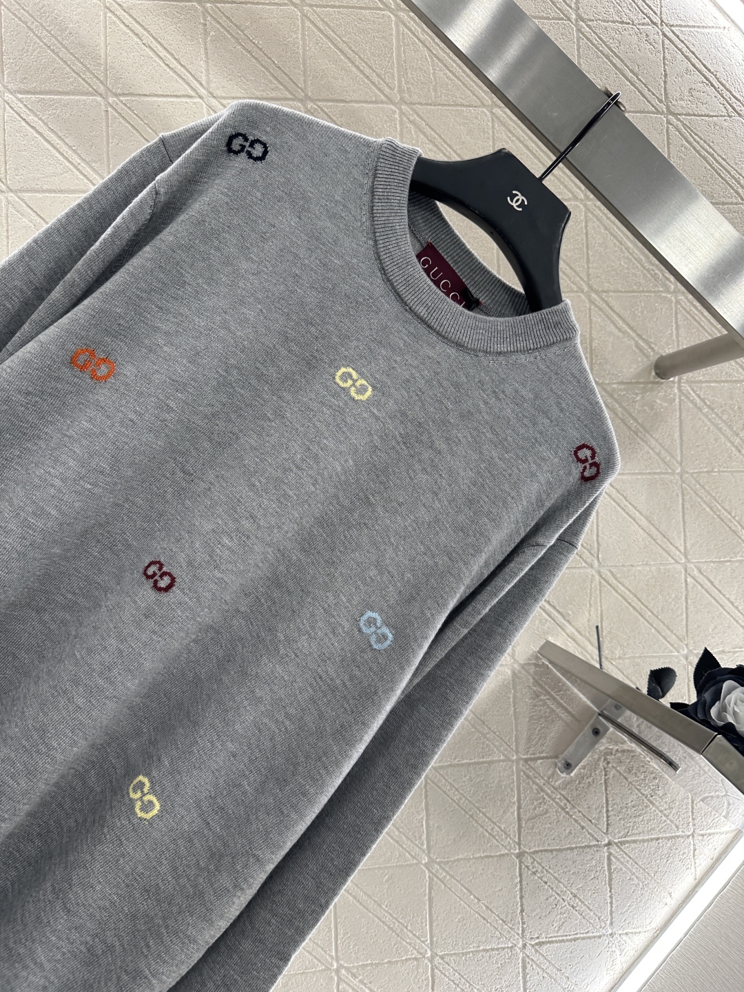 Gucci Wool Blend Sweater with Multicolor GG Motif, Crew Neck, Long Sleeve 4 cmp i1759407699627 6195 0 3