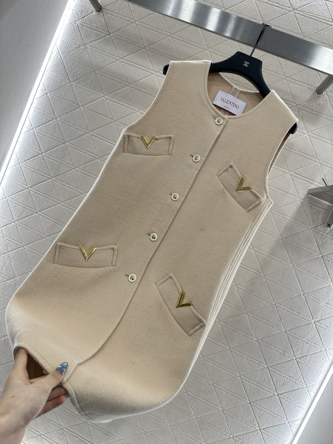 ♥Valentin*♥2025新品上架 双面尼口袋马甲定制YB百分百羊毛材质，双面尼工艺处理，质感上乘，