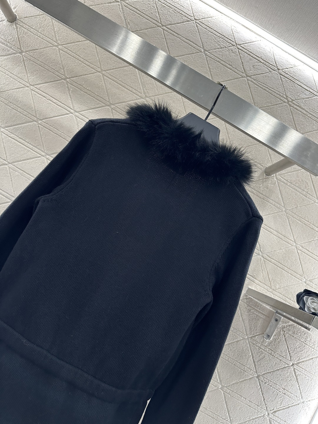 ♥Valentin*♥2025新品上架 毛领针织开衫外套定制YB羊毛纱线织造，细腻钩织工艺处理，通体包边