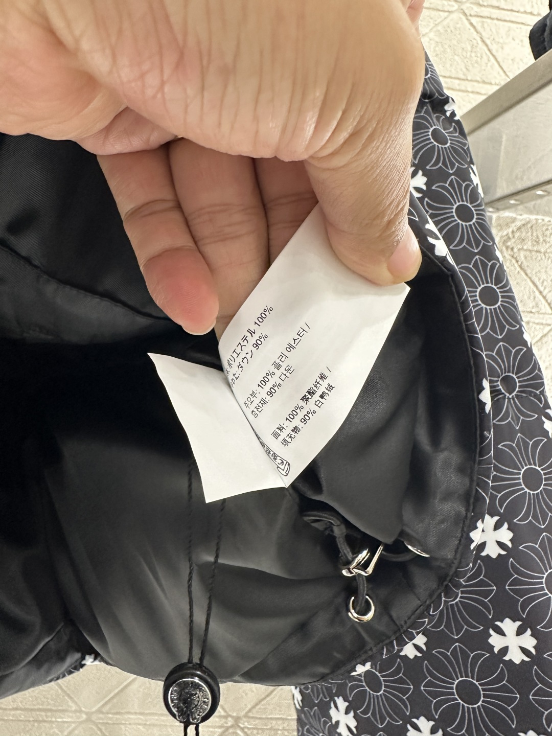 ♥Chrome heart*♥2025新品上架 十字架印花棉服定制YB防风防水尼龙材质，羽绒棉填充内里，