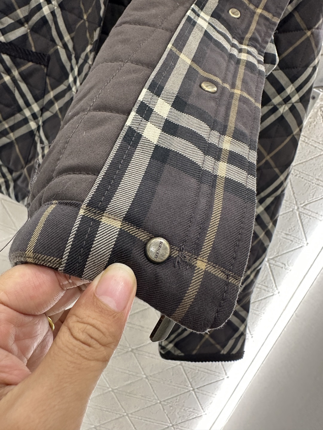 ♥BBR*♥2025新品上架 格纹棉服外套定制YB进口防风防水尼龙材质，其工艺还原，升级材质，提升秋冬御