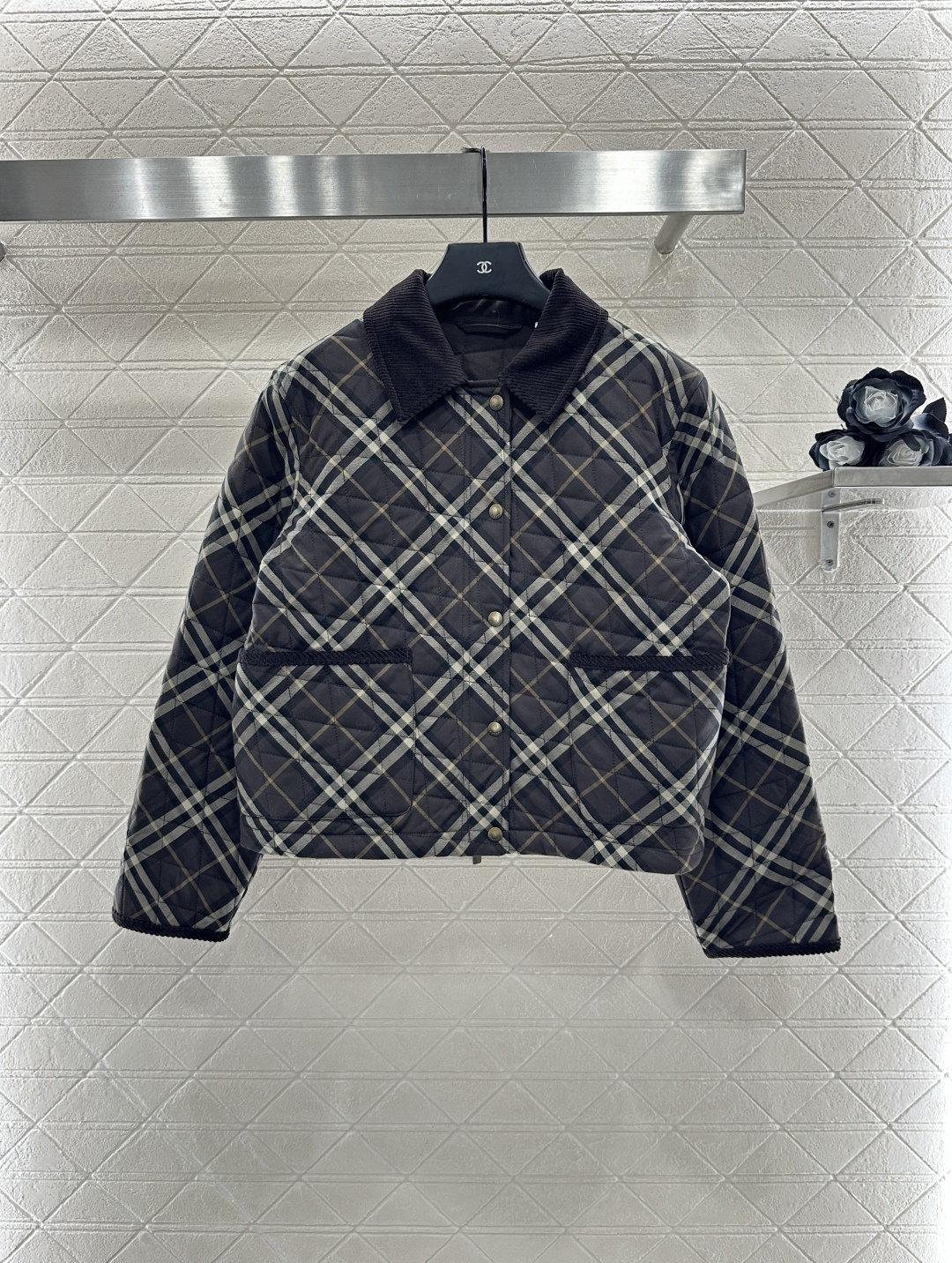 ♥BBR*♥2025新品上架 格纹棉服外套定制YB进口防风防水尼龙材质，其工艺还原，升级材质，提升秋冬御