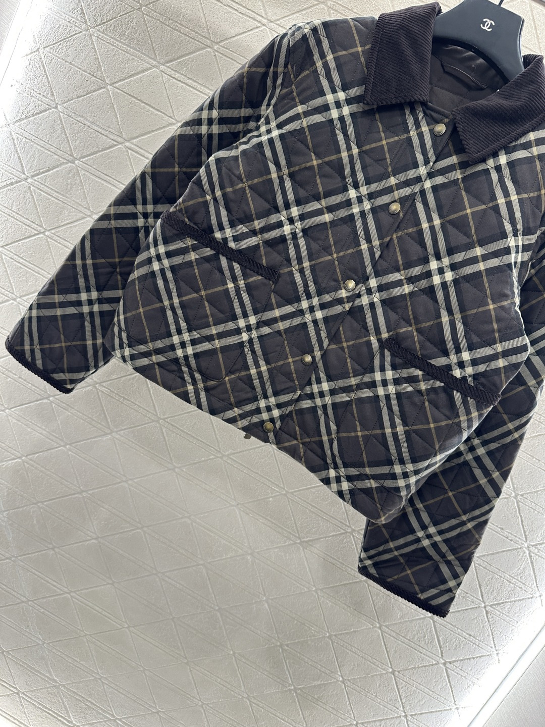 ♥BBR*♥2025新品上架 格纹棉服外套定制YB进口防风防水尼龙材质，其工艺还原，升级材质，提升秋冬御