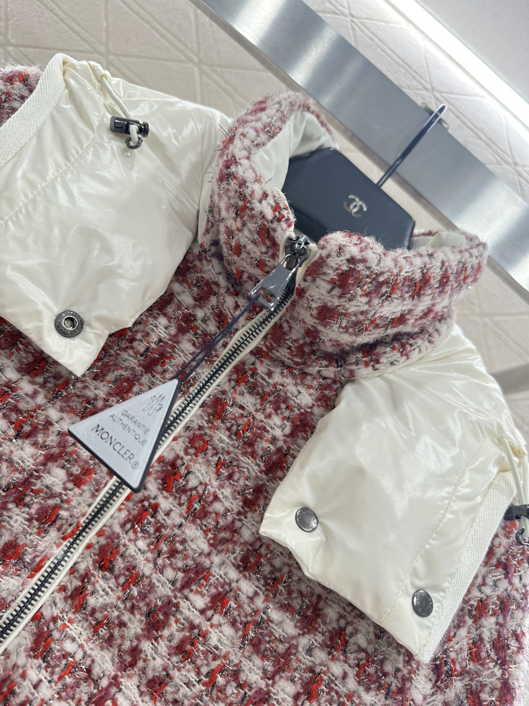 ♥Moncle*♥2025新品上架 可拆卸连帽毛呢羽绒服定制YB进口羊毛毛呢材质，其工艺还原，升级材质，