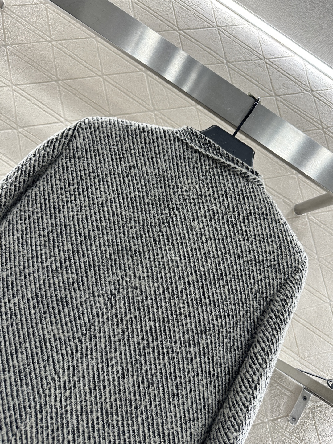 ♥Celin*♥2025新品上架 圆领捆边编织花灰洋装定制YB进口粗纺羊毛呢材质，质感高级，品相十足，小