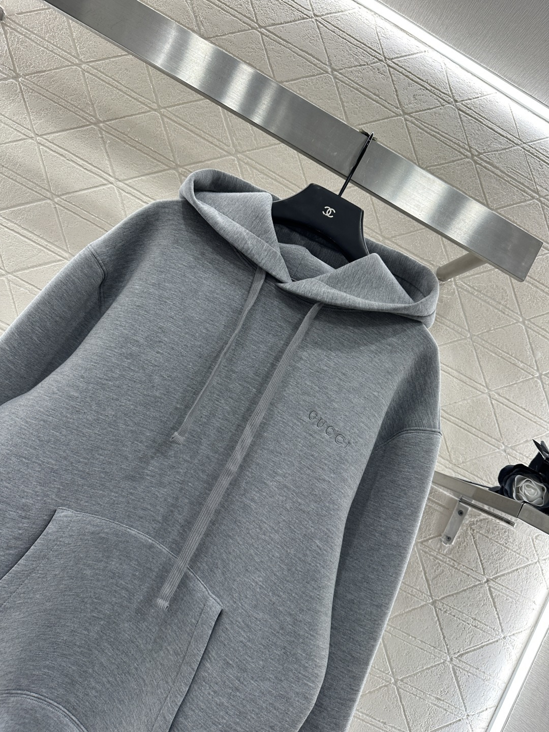 ♥Gucc*♥2025新品上架 连帽抽绳卫衣定制YB进口空气全棉材质，秋冬保暖舒适，挺括有型，连帽卫衣剪