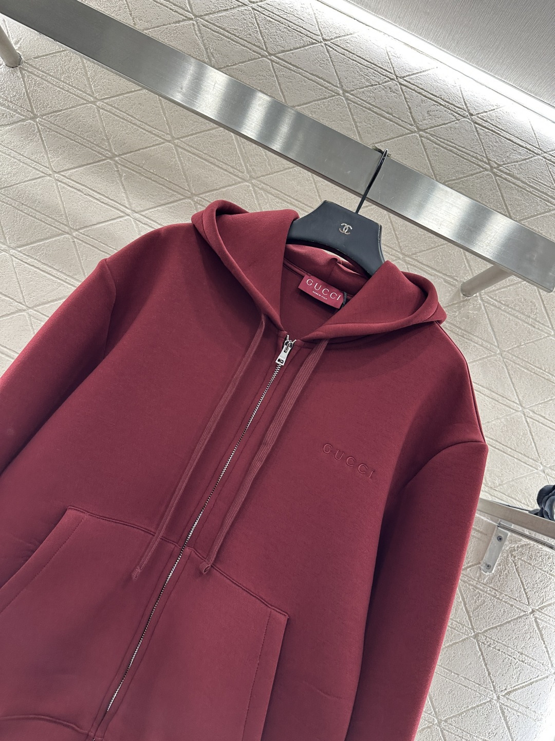 ♥Gucc*♥2025新品上架 连帽抽绳卫衣外套定制YB进口空气全棉材质，秋冬保暖舒适，挺括有型，连帽拉