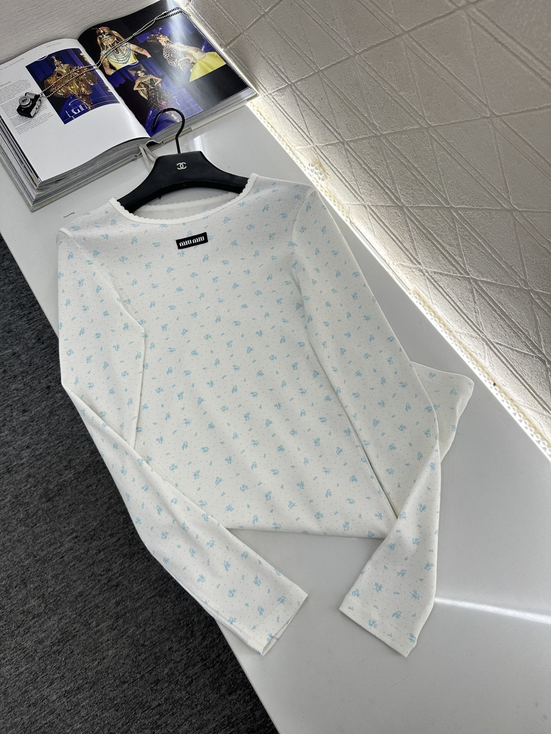 ♥Miuni*♥2025新品上架 修身圆领碎花连衣裙定制YB斜纹全棉材质，清透舒适，弹力十足，圆领长袖连