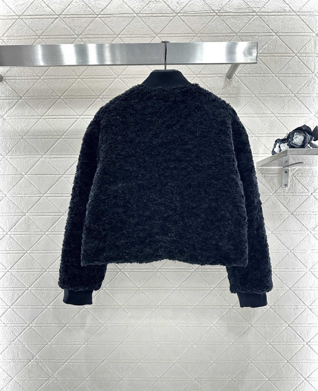 ♥Prad*♥2025新品上架 两面穿羊羔毛棉服外套定制YB防风防水尼龙➕羊羔毛材质，设计独特，保暖舒适