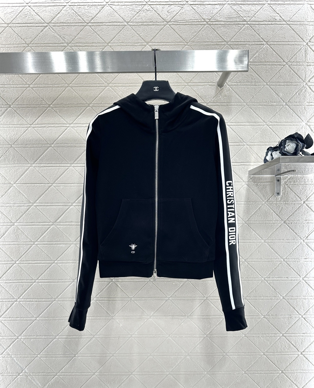 ♥Dio*♥2025新品上架 连帽织带外套长裤套装定制YB进口材质，秋冬保暖厚度，舒适有型，连帽拉链外套