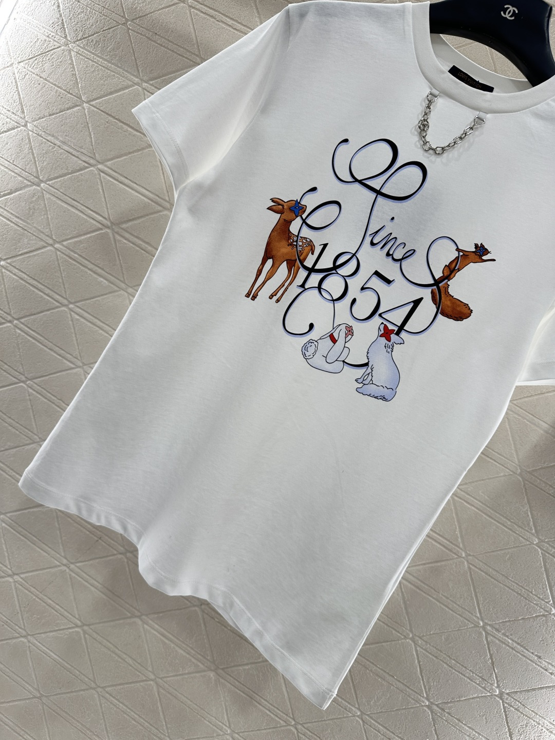 ♥Louis Vuitto*♥2025新品上架 圆领卡通印花𝑇𝑒𝑒定制YB斜纹全棉材质，质感细腻，舒适透