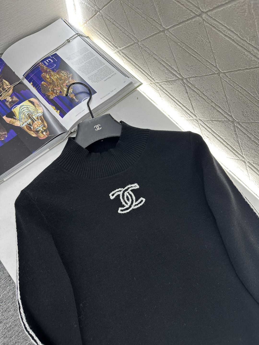 ♥Chane*♥2025新品上架 立领针织打底25coco滑雪🎿系列#定制YB羊毛纱线织造，质感细腻，穿