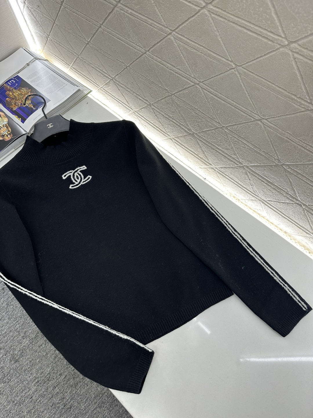 ♥Chane*♥2025新品上架 立领针织打底25coco滑雪🎿系列#定制YB羊毛纱线织造，质感细腻，穿