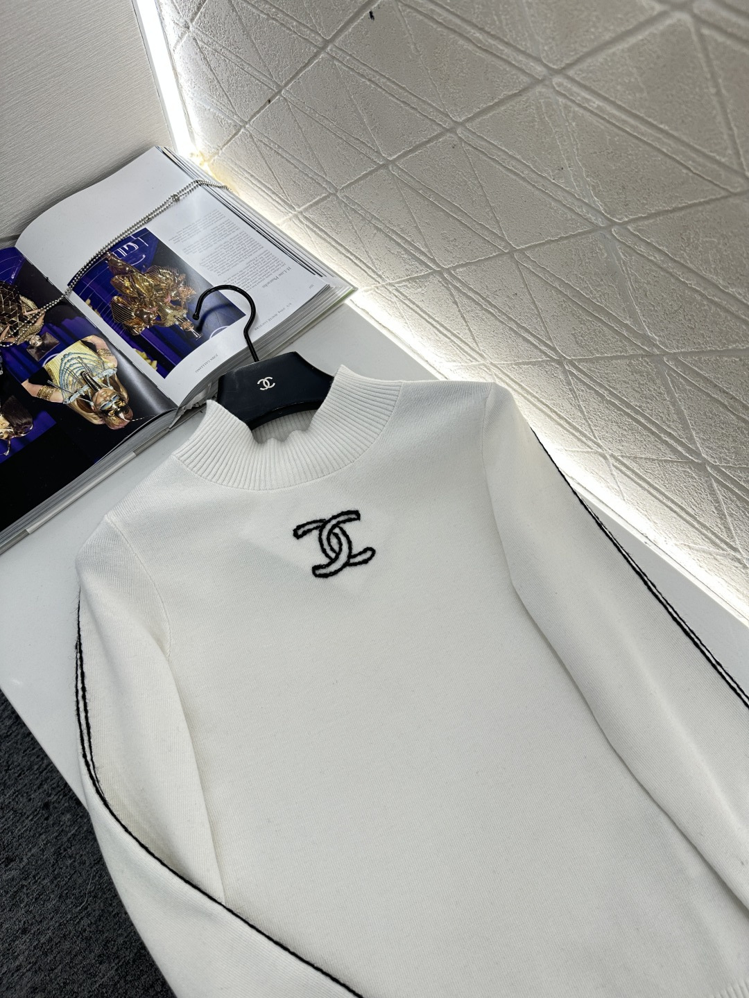 ♥Chane*♥2025新品上架 立领针织打底25coco滑雪🎿系列#定制YB羊毛纱线织造，质感细腻，穿