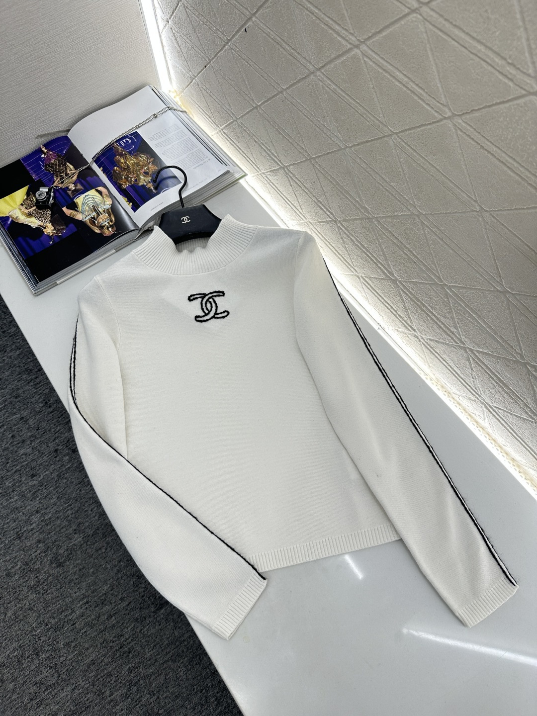 ♥Chane*♥2025新品上架 立领针织打底25coco滑雪🎿系列#定制YB羊毛纱线织造，质感细腻，穿