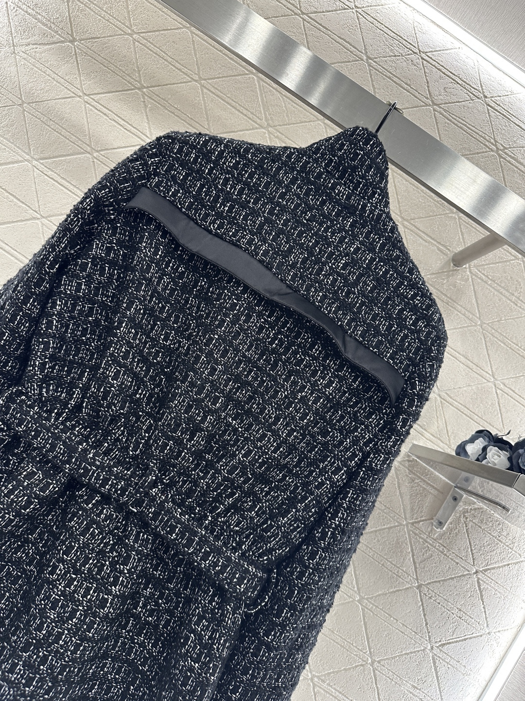 ♥Chane*♥2025新品上架 编织腰带洋装外套定制YB进口粗纺羊毛呢材质，肌理明显，毛料肉眼可见，质