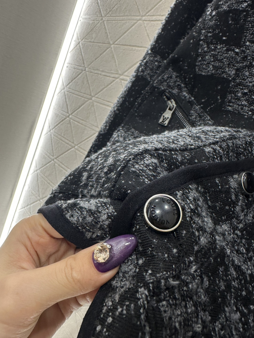 ♥Louis vuitto*♥2025新品上架 格纹提花夹克外套定制YB进口提花棉材质，高级重工，品相十