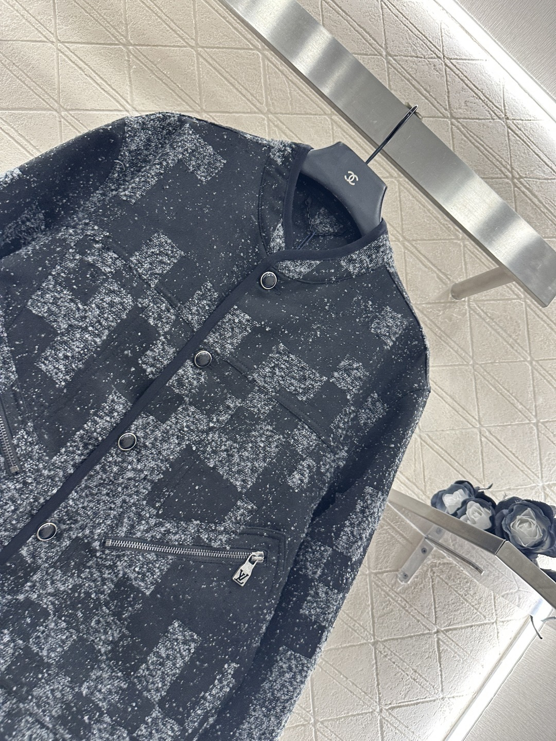 ♥Louis vuitto*♥2025新品上架 格纹提花夹克外套定制YB进口提花棉材质，高级重工，品相十