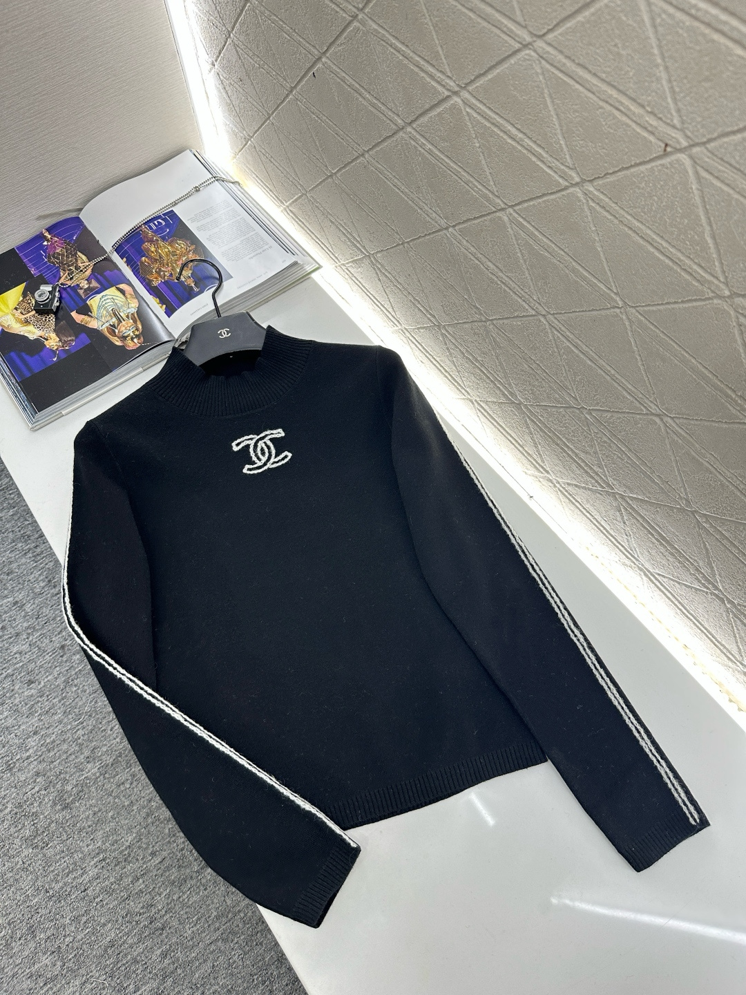 ♥Chane*♥2025新品上架 立领针织打底25coco滑雪🎿系列#定制YB羊毛纱线织造，质感细腻，穿