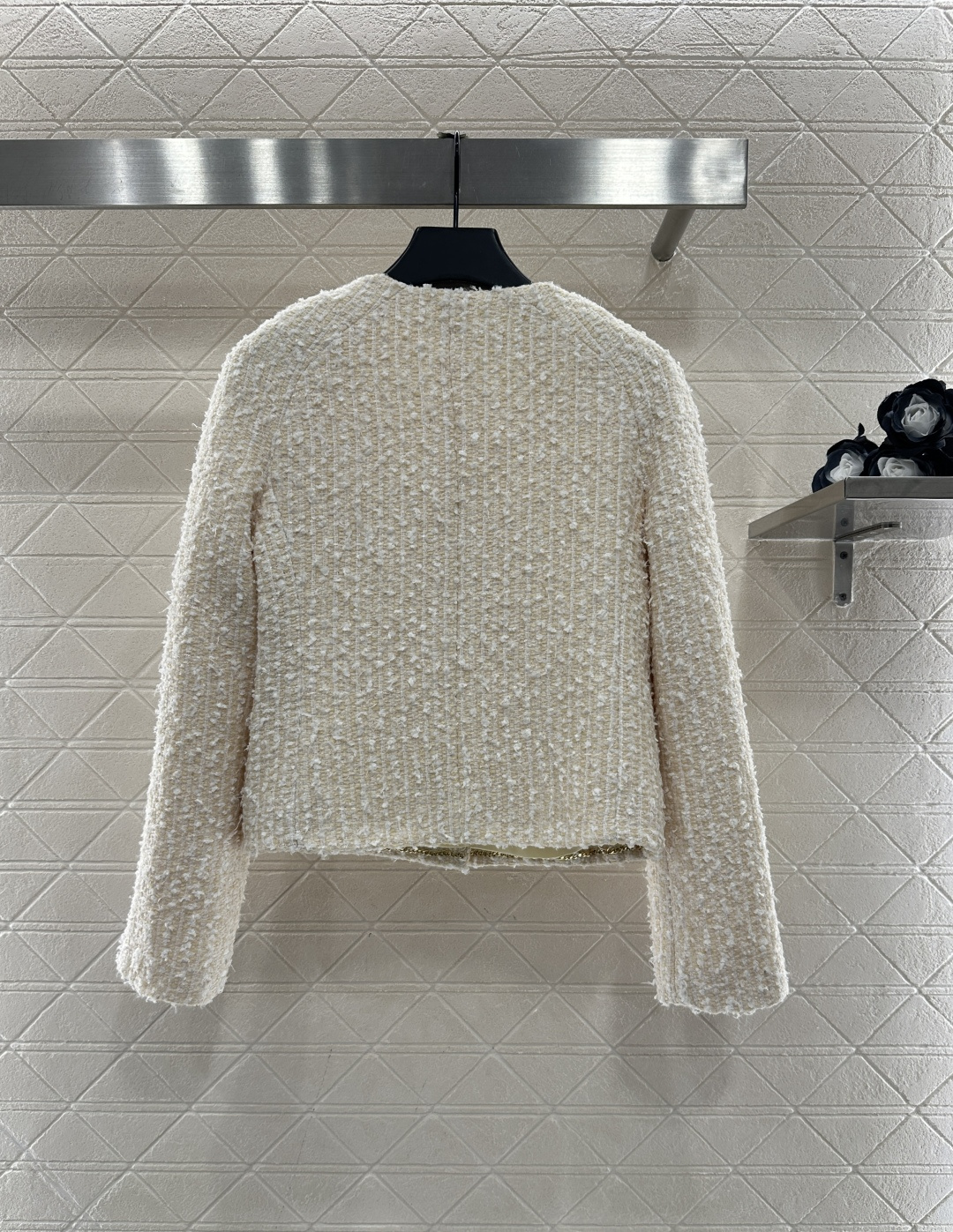 ♥Chane*♥2025新品上架 粗纺圆领洋装外套定制YB进口粗纺羊毛呢材质，肌理明显，毛料肉眼可见，质