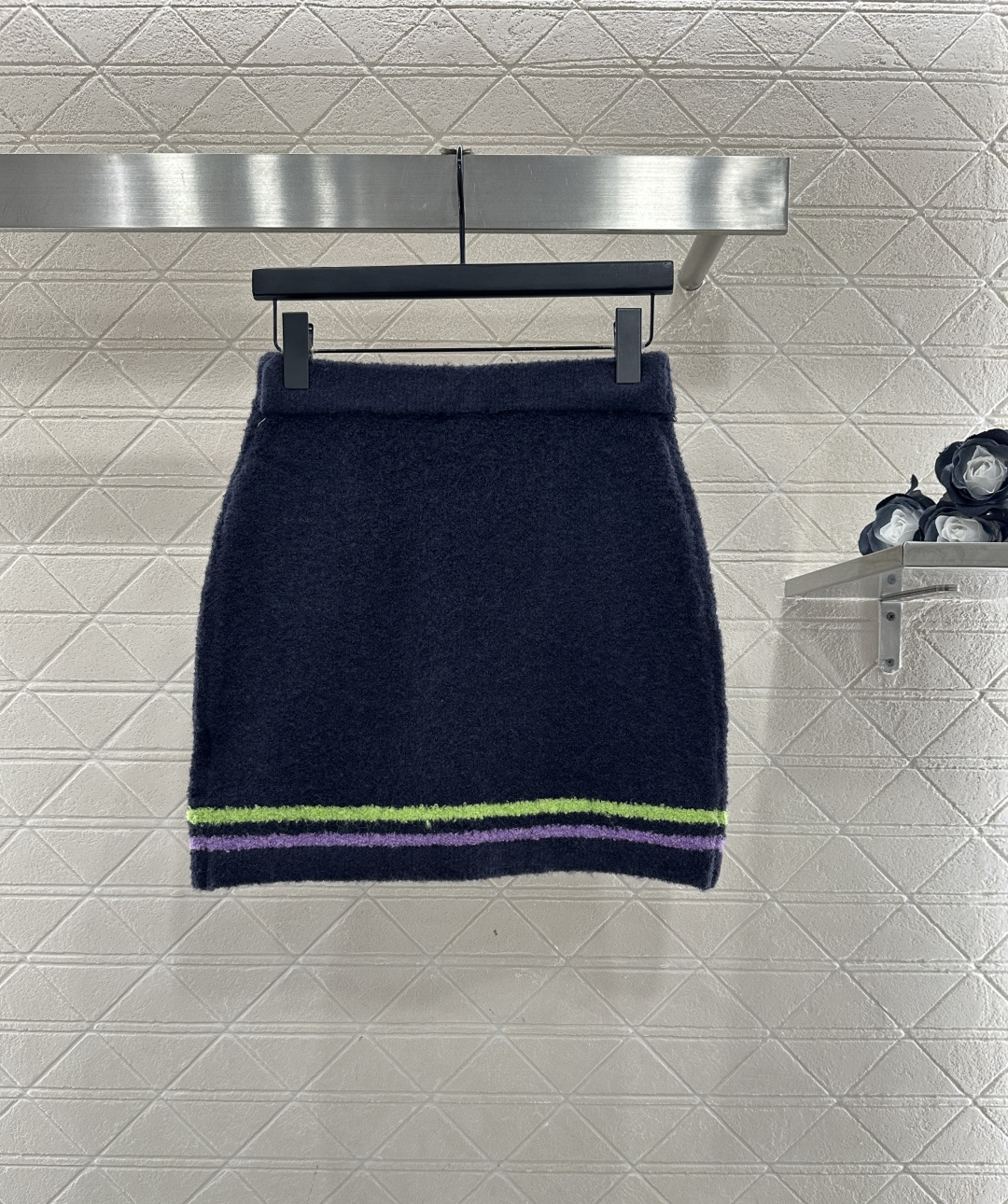 ♥Chane*♥2025新品上架 羊绒针织条纹包臀短裙25coco滑雪🎿系列#定制YB羊绒纱线织造，质感