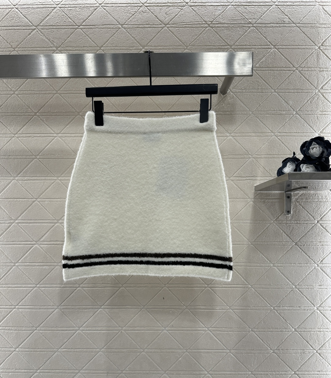 ♥Chane*♥2025新品上架 羊绒针织条纹包臀短裙25coco滑雪🎿系列#定制YB羊绒纱线织造，质感