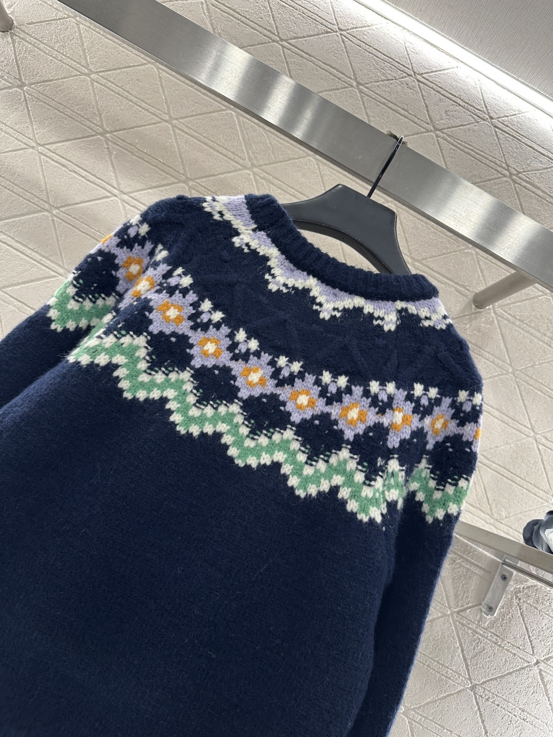 ♥Chane*♥2025新品上架 重工钩花圆领套头毛衣25coco圣诞🧑‍🎄滑雪🎿系列#定制YB羊绒针织