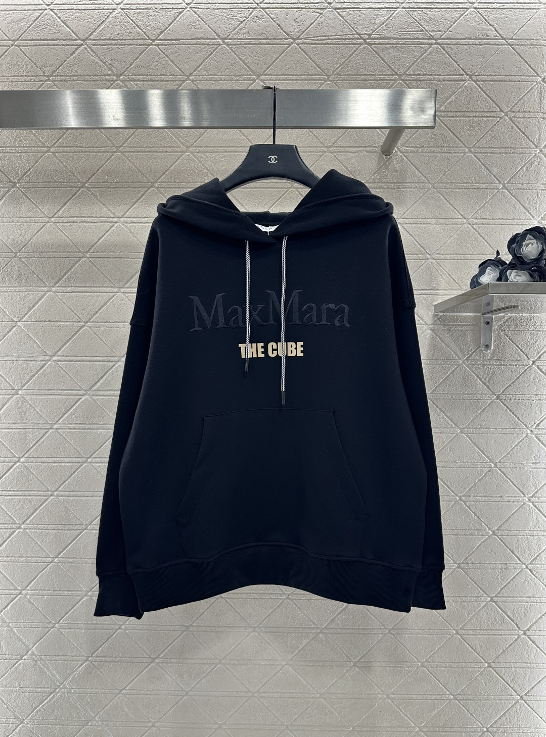 ♥Maxmar*♥2025新品上架 刺绣字母徽标抽绳连帽卫衣定制YB原生全棉材质，质感高级，舒适好穿，连