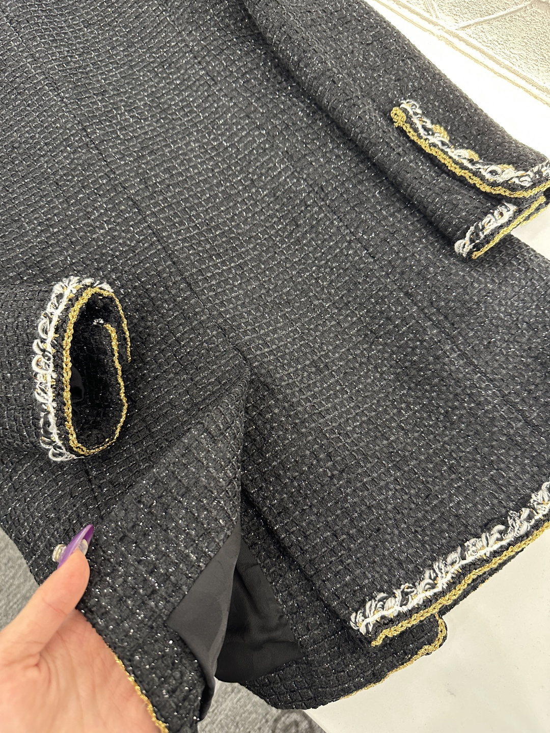 ♥Chane*♥2025新品上架 圆领捆边编织洋装长款外套定制YB进口粗纺羊毛呢材质，质感高级，品相十足