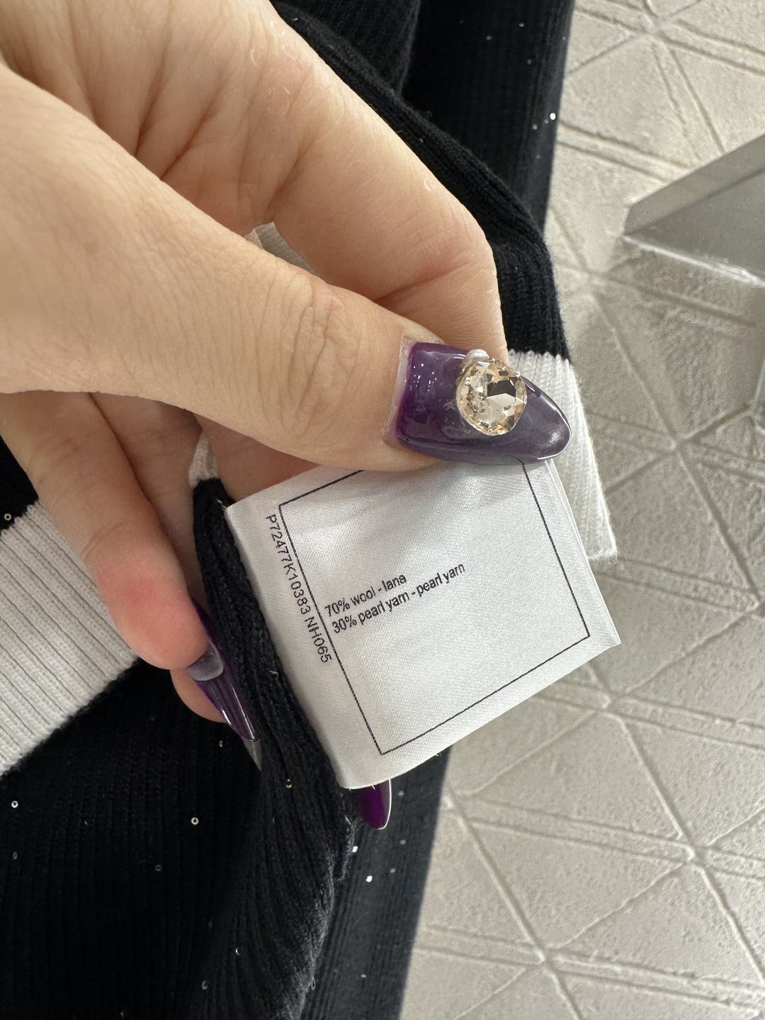 ♥Chane*♥2025新品上架 黑白蝴蝶结针织开衫定制YB羊毛纱线织造，质感光泽，柔软亲肤，V领针织开