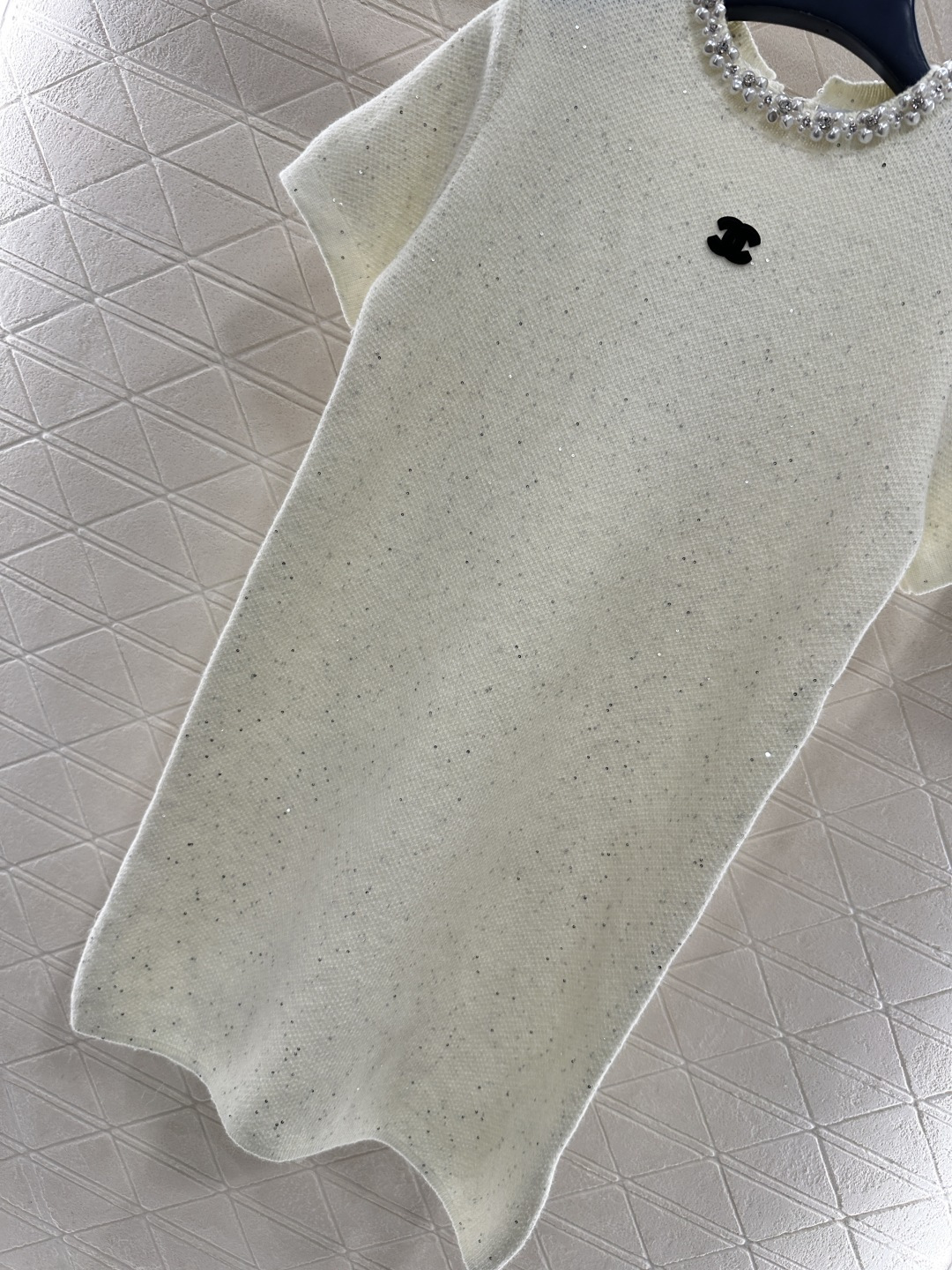 ♥Chane*♥2025新品上架 珍珠环脖针织连衣裙定制YB羊毛纱线织造，质感高级，舒适柔软，圆领针织裙