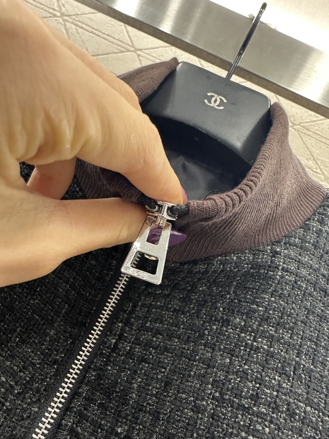 ♥Dio*♥2025新品上架 编织毛呢夹克外套定制YB进口粗花呢材质，肌理明显，质感舒适，夹克外套剪裁，