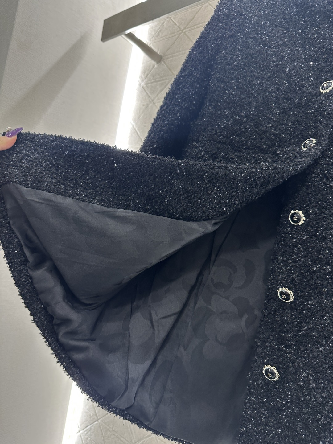 ♥Chane*♥2025新品上架 立领编织中长款外套定制YB进口粗纺羊毛呢材质，质感高级，品相十足，立领