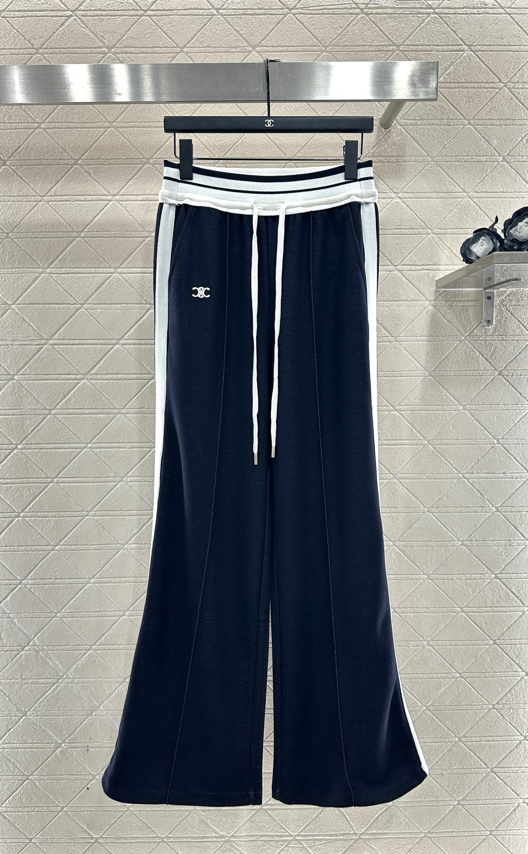 ♥Celin*♥2025新品上架 连帽织带外套长裤套装定制YB进口羊毛混纺材质，秋冬保暖厚度，舒适有型，