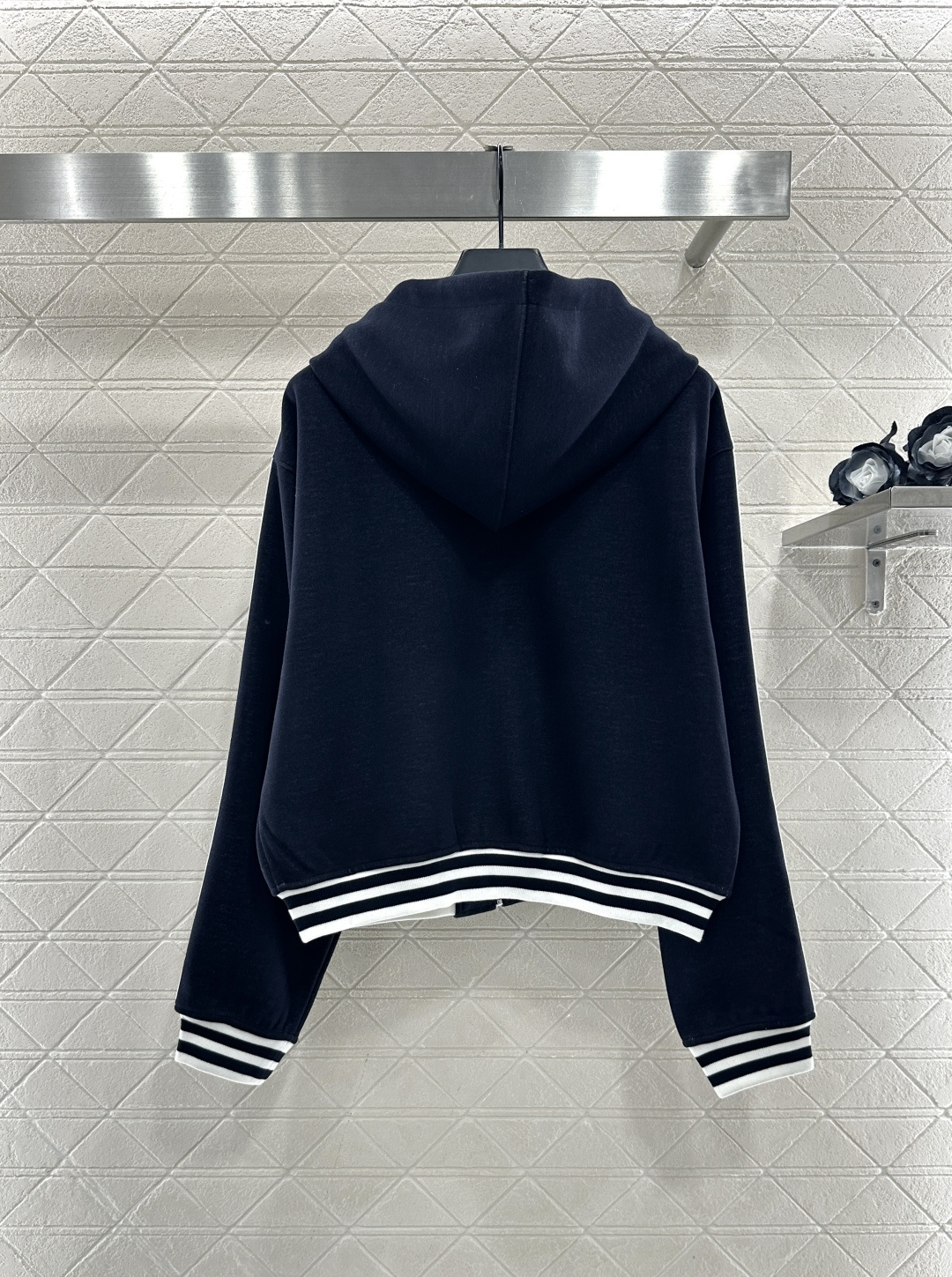 ♥Celin*♥2025新品上架 连帽织带外套长裤套装定制YB进口羊毛混纺材质，秋冬保暖厚度，舒适有型，