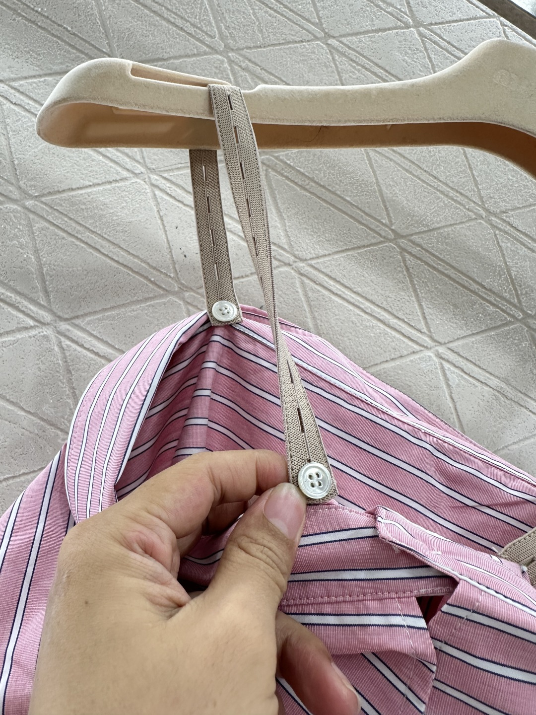 ♥Miumi*♥2025新品上架 多种穿法条纹衬衫连衣裙定制YB斜纹全棉材质，质感舒适，垂顺有型，纽扣衬