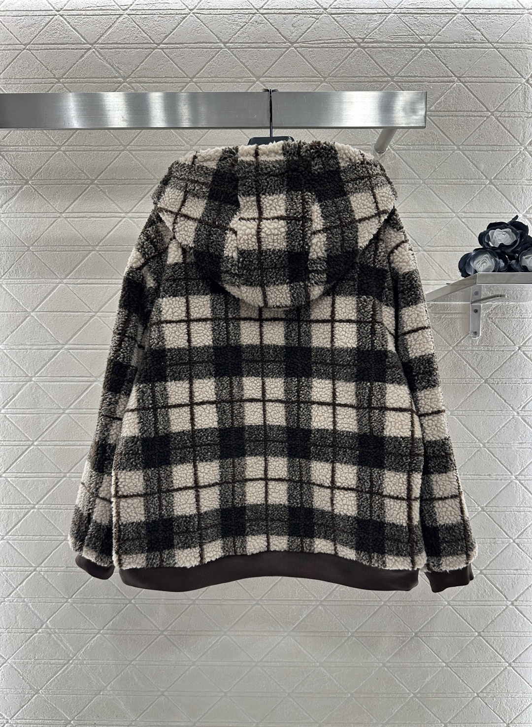 ♥Miumi*♥2025新品上架 两面穿连帽泰迪羊羔外套定制YB泰迪羊羔绒➕斜纹牛仔材质，毛量充足，防风