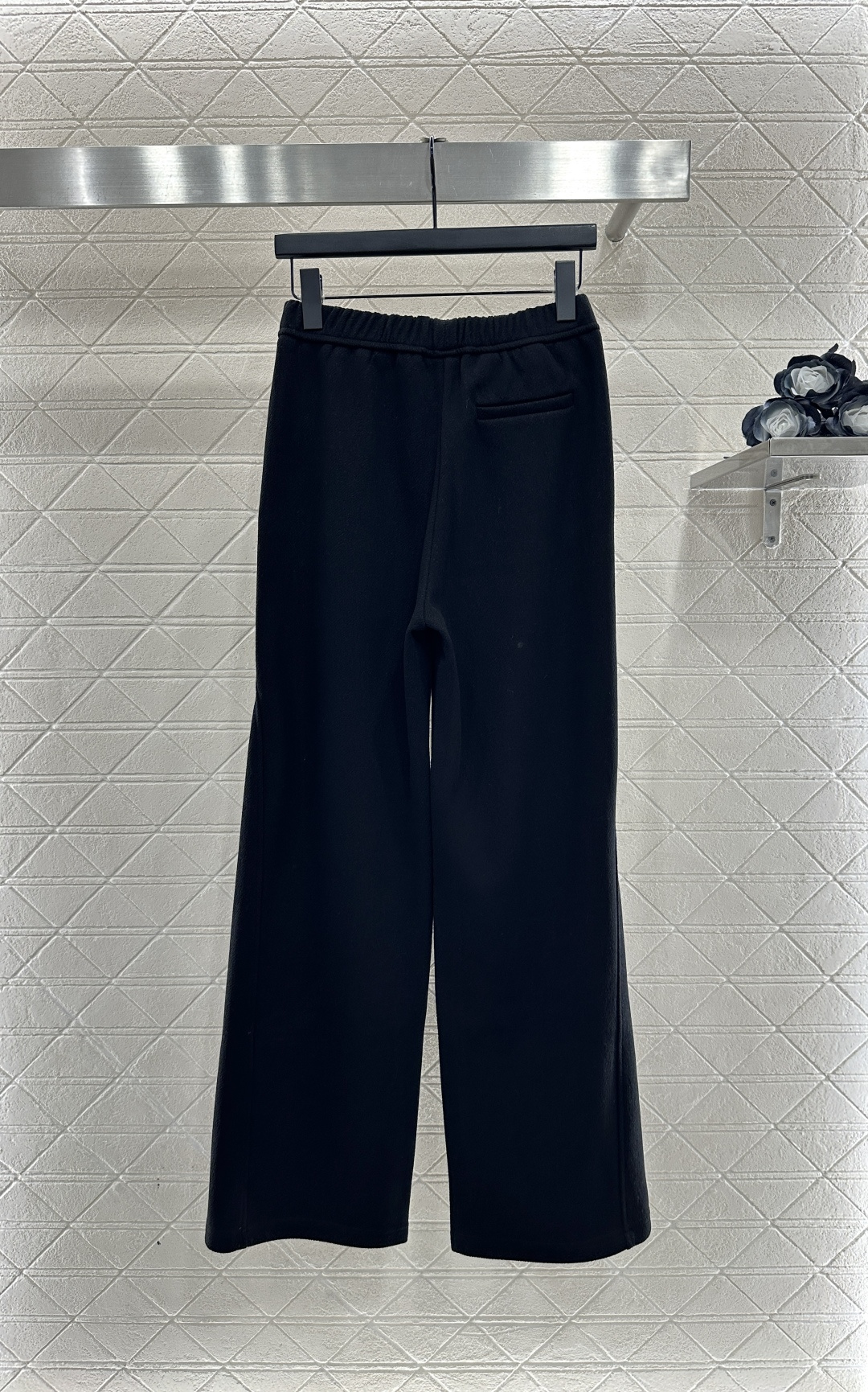 ♥Chane*♥2025新品上架 高腰阔腿长裤定制YB进口羊毛混纺材质，面料柔软舒适，光泽细腻，高腰阔腿