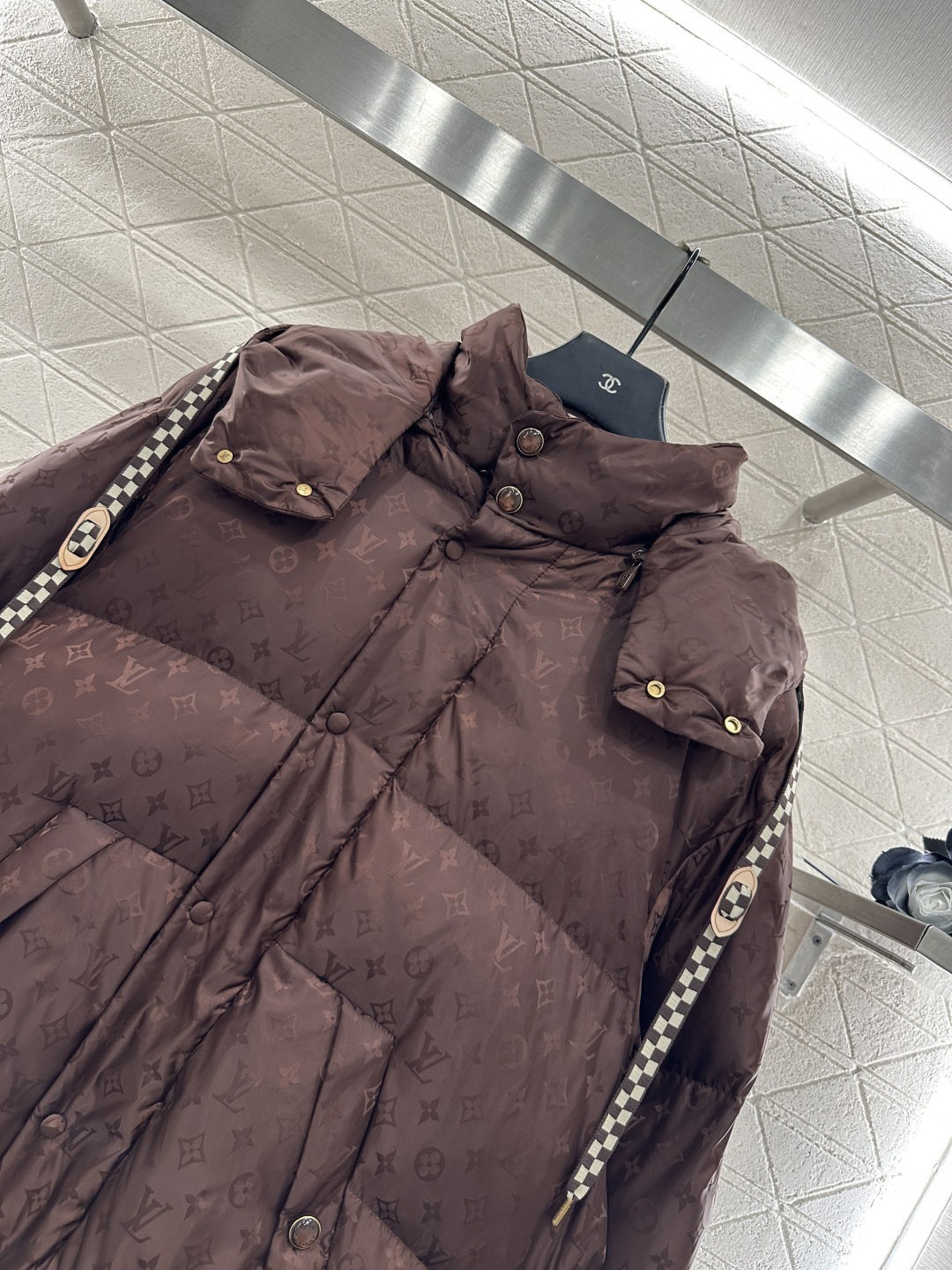 ♥Louis vuitto*♥2025新品上架 可拆卸连帽提花羽绒服最新滑雪🎿系列#定制YB进口防风防水