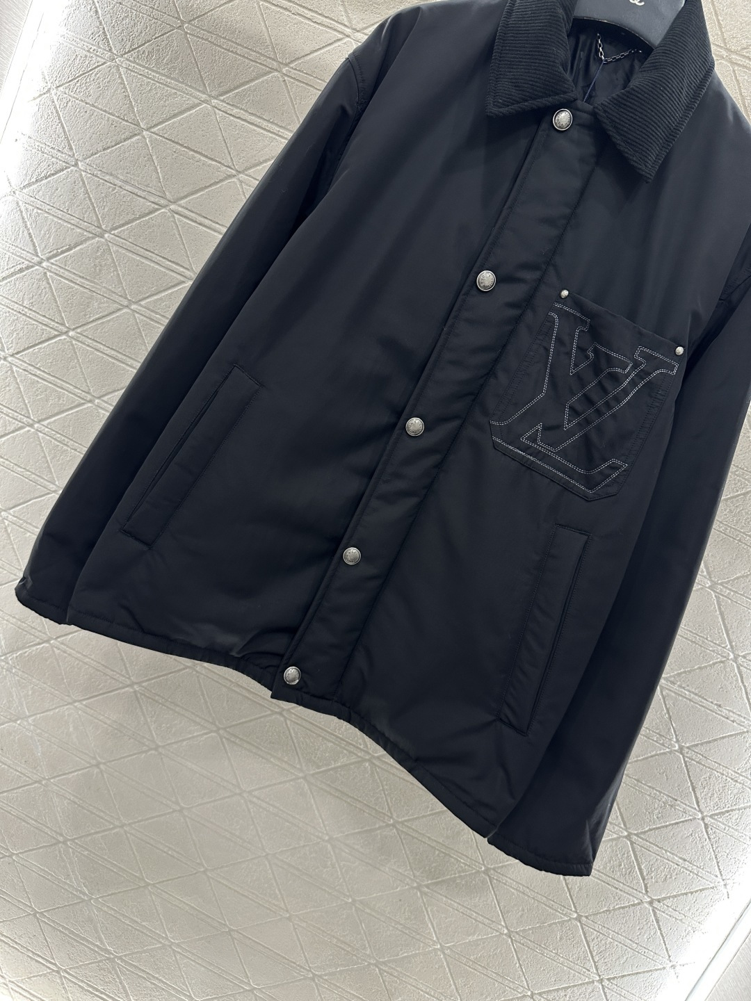 ♥Louis Vuitto*♥2025新品上架 灯芯绒领棉服外套定制YB防风防水尼龙➕灯芯绒材质，羽绒棉