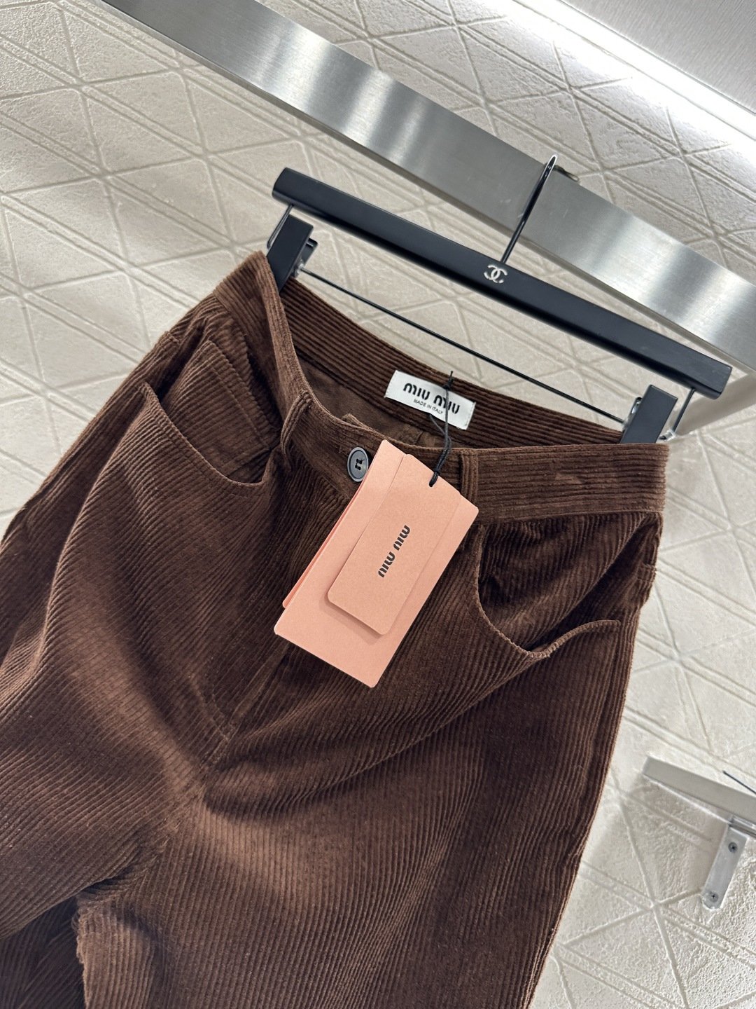 ♥Miumi*♥2025新品上架 灯芯绒夹克外套长裤套装定制YB进口灯芯绒材质，质感细腻，挺括有型，翻领
