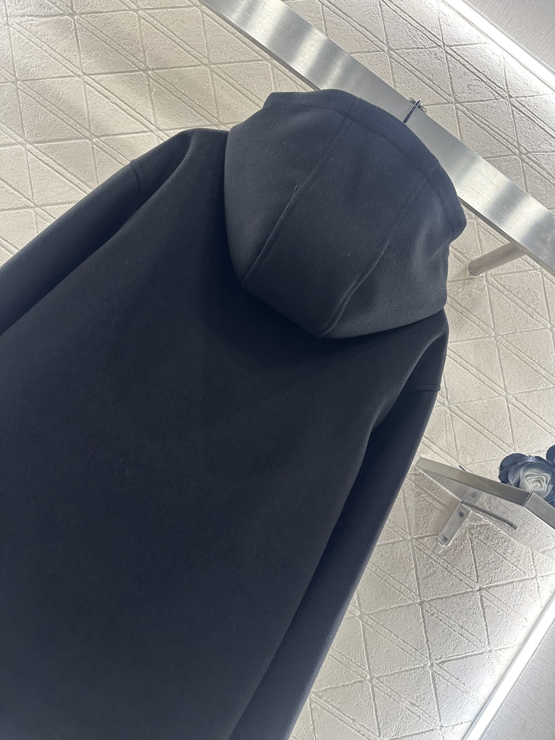 ♥Miumi*♥2025新品上架 连帽抽绳大衣外套定制YB进口毛呢材质，工艺处理，毛感明显，御寒满分，连