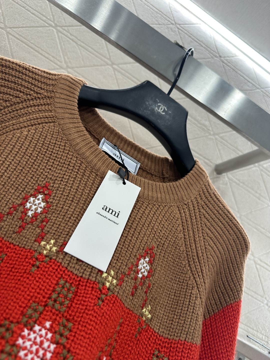 ♥Ami*♥2025新品上架 钩花撞色针织毛衣圣诞限定系列#定制YB羊毛纱线织造，质感高级，舒适柔软，圆