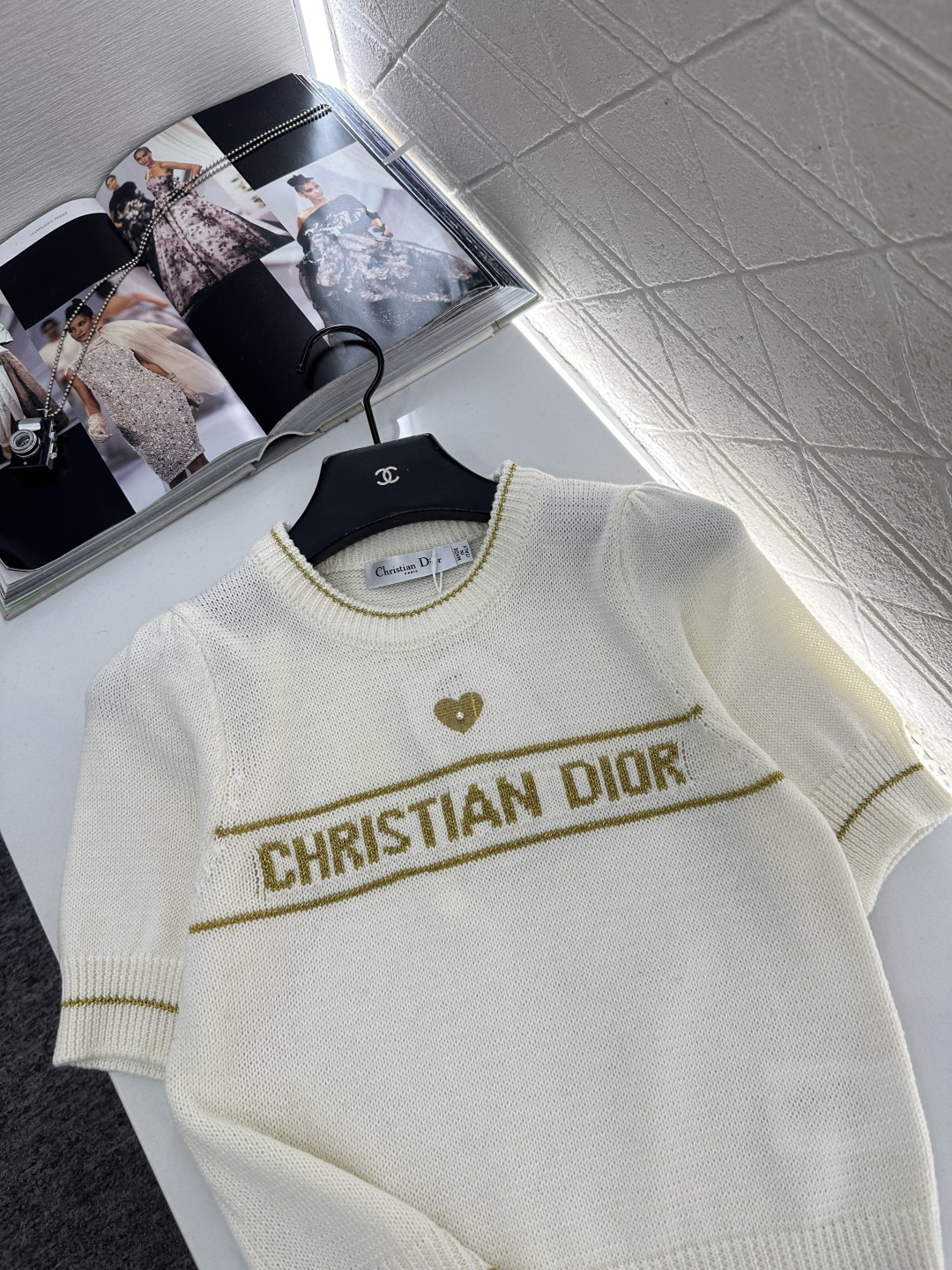 ♥Dio*♥2025新品上架 泡泡袖针织上衣定制YB羊毛纱线织造，柔软舒适，洋气显瘦，圆领泡泡袖毛衣剪裁