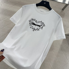 ♥Chane*♥2025新品上架 圆领刺绣订珠徽标𝑇𝑒𝑒定制YB斜纹全棉材质,柔软亲肤,舒适有 ♥Chane*♥2025新品上架 圆领刺绣订珠徽标𝑇𝑒𝑒定制YB斜纹全棉材质,柔软亲肤,舒适有